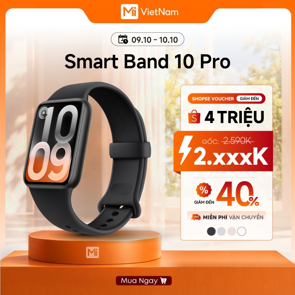 Xiaomi Vòng đeo tay thông minh Smart Band 10 Pro | Theo dõi sức khỏe toàn diện | 150+ chế độ thể thao - BH 1 năm