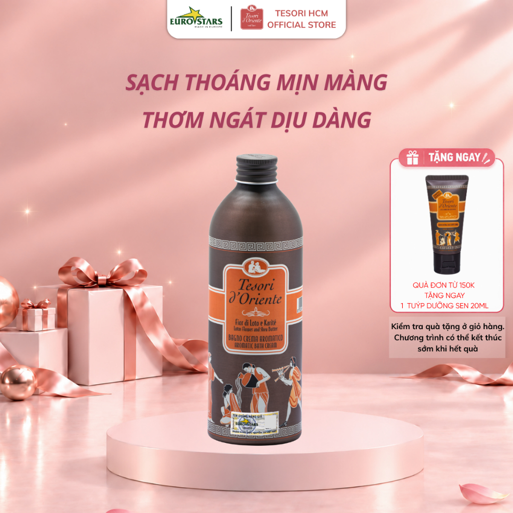 Sữa tắm nước hoa Tesori d'Oriente chính hãng 500ml kèm vòi nhập khẩu trực tiếp từ Ý