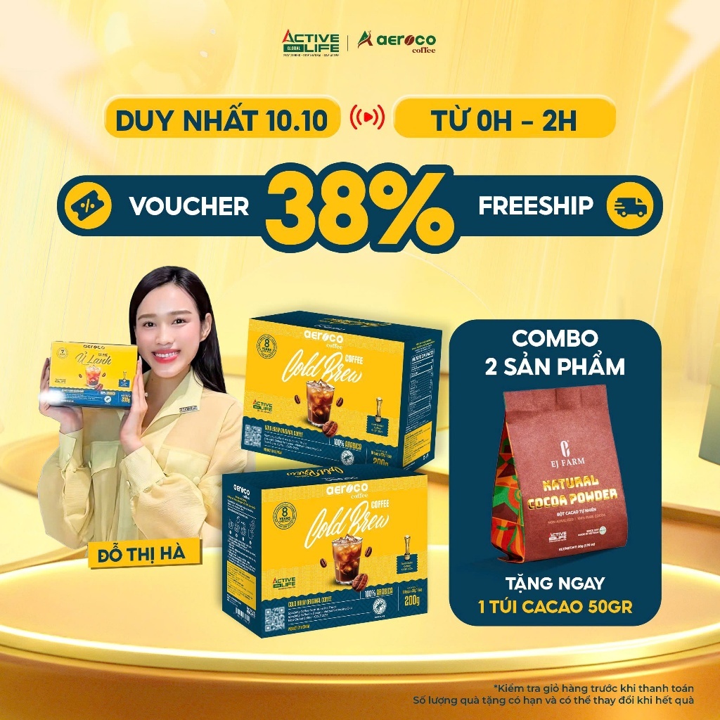 [Combo 3 hộp] Cà Phê Cold Brew Aeroco Arabica Đặc Sản  - Cà phê ủ lạnh túi lọc Nhật Bản cao cấp