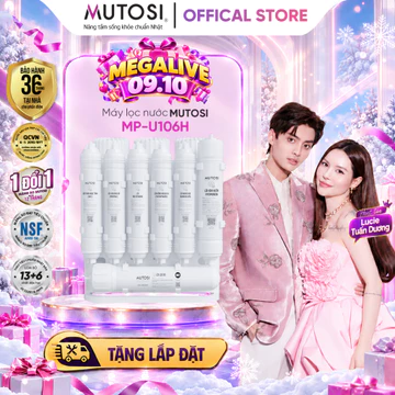 [ TẶNG LẮP ĐẶT ] Máy Lọc Nước Ion Kiềm Hydrogen 2 Chế Độ Nước 10 Lõi MUTOSI MP-U106H