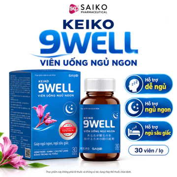 Keiko 9 Well Viên Uống Ngủ Ngon – Hỗ Trợ Dễ Ngủ, Ngủ Sâu Giấc Hộp 30 Viên