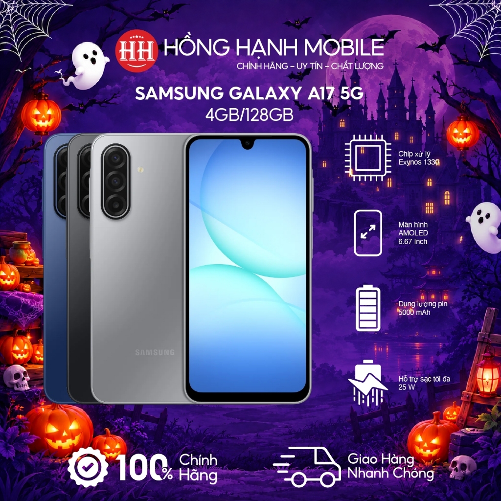 Điện Thoại Samsung Galaxy A17 5G 4GB/128GB - Hàng Chính Hãng