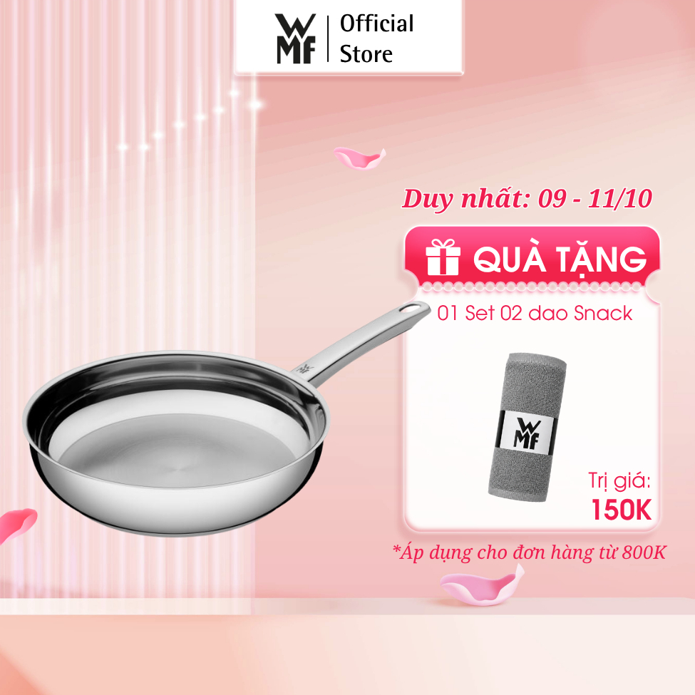 Chảo Thép WMF Profi size 20, 24, 28Cm Chất Liệu Thép Không Gỉ, Đáy Từ Dùng Cho Mọi Loại Bếp