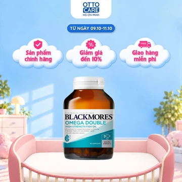 BLACKMORES OMEGA DOUBLE HIGH STRENGTH FISH OIL Hỗ Trợ Tim Mạch, Não Bộ Và Thị Lực (90 Viên)