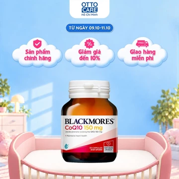 Blackmores CoQ10 150mg 30v/H hỗ trợ tim mạch và chống oxy hoá