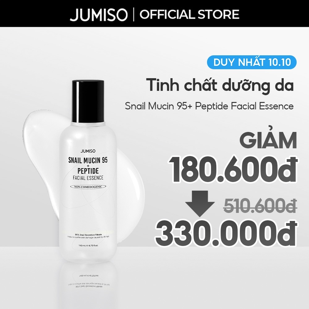 [0H Giá Đặc Biệt] Tinh chất dưỡng da Ốc sên giúp ngăn ngừa lão hóa JUMISO Snail Mucin 95 + Peptide 50ml/140ml