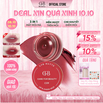 [Deal Mở Bán] Son Bùn CFB Mắt Má Môi Mịn Lì Như Nhung Che Rãnh Môi Bền Màu Không Khô Môi 5g
