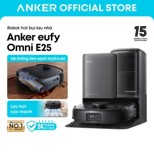 Robot hút bụi lau nhà Anker eufy Omni E28 20,000 PA, máy hút bụi cầm tay FlexiOne, con lăn lau sạch liên tục
