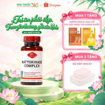 Viên Uống Hỗ Trợ Tránh Tai Biến Mạch Máu Não Olympian labs Nattokinase Complex 30 Viên