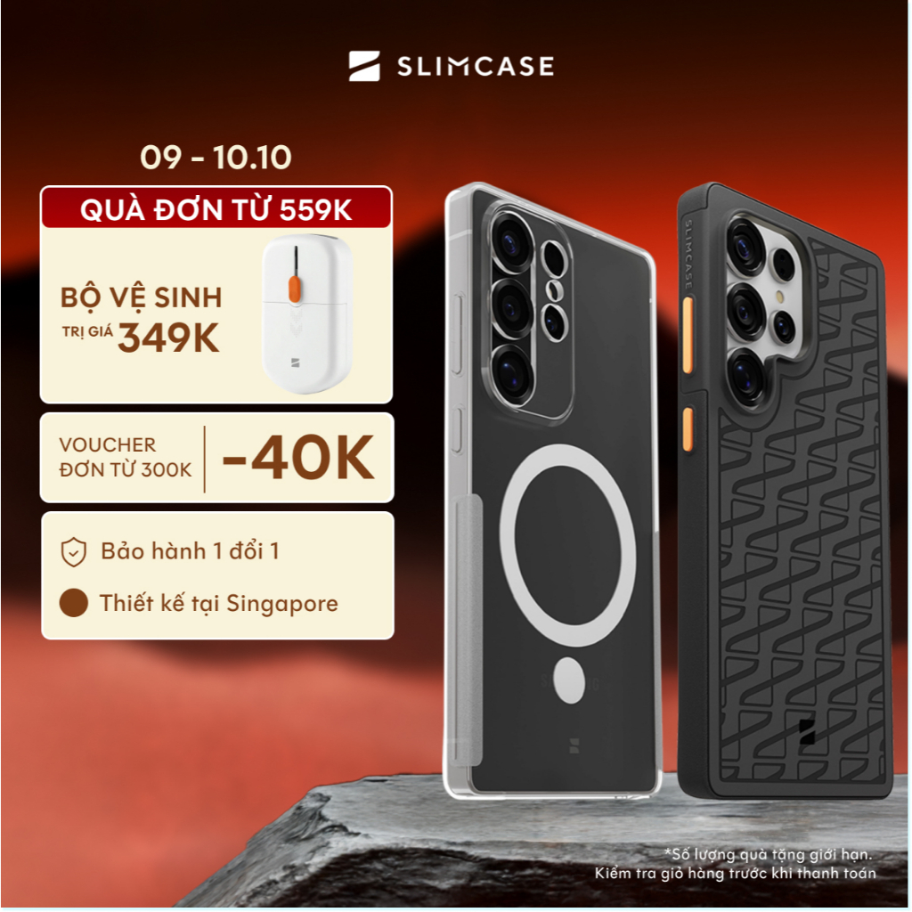 Ốp lưng Samsung S25 Ultra / S25 Plus / S25 SLIMCASE - Không ố vàng, siêu mỏng, hỗ trợ sạc không dây