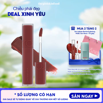Son kem lì Romand Hàn Quốc lên màu chuẩn, mịn môi Romand Blur Fudge Tint 5g ThegioiSkinfood