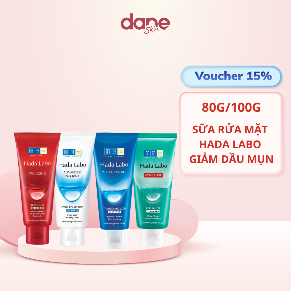 Sữa Rửa Mặt Hada Labo Advanced Nourish / Perfect White / Acne Care / Pro Anti Aging Cleanser 80g - Sữa Rửa Mặt Dưỡng Ẩm