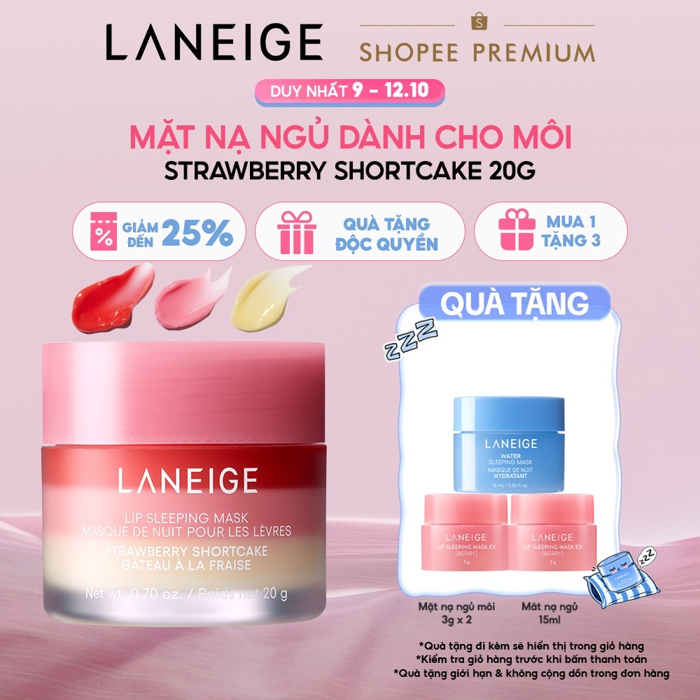 Son Dưỡng Môi LANEIGE Lip Sleeping Mask Strawberry Shortcake 20G