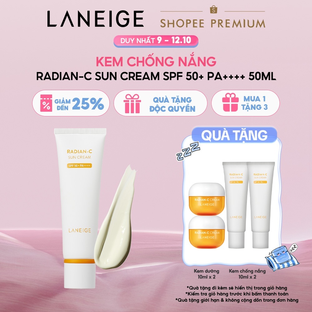 Kem chống nắng Laneige Radian-C Sun Cream SPF 50+ PA++++ 50ML