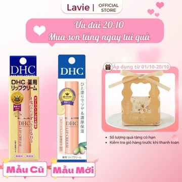Son dưỡng môi DHC Lip Cream Nhật Bản không bết dính cấp ẩm làm môi mềm mịn giảm rãnh nhăn