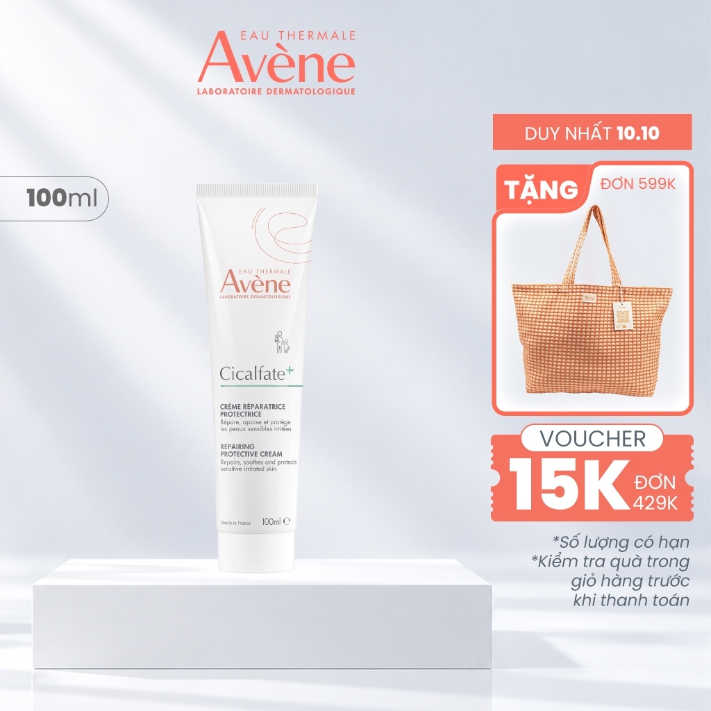 Kem phục hồi Eau Thermale Avène CICALFATE+ Repairing Protective Cream giúp làm lành da, làm dịu tổn thương trên da 100ml