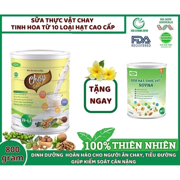 Sữa Chay Soyna 800g phiên bản nâng cấp Gold, sữa thực vật 100% tặng kèm 1 hộp Sữa Hạt 300g