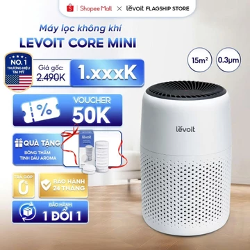 Máy Lọc Không Khí Levoit Core Mini 15-17m2 | Lõi HEPA 3 lớp lọc bụi mịn-Khuếch tán tinh dầu-Màn điều khiển