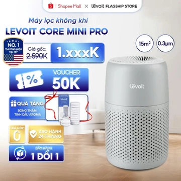Máy Lọc Không Khí Levoit Core Mini Pro 15-17m2 | Lõi HEPA 3 lớp lọc bụi mịn-Khuếch tán tinh dầu-Màn điều khiển