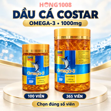 Viên uống Costar Omega 3 Dầu Cá Fish Oil Úc 1000mg 100 viên , 365 viên Của Úc