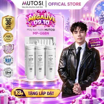 Máy Lọc Nước Để Gầm Tháo Lắp Thay Lõi Nhanh 3 Lõi 6 Cấp Lọc MUTOSI MP-U68N