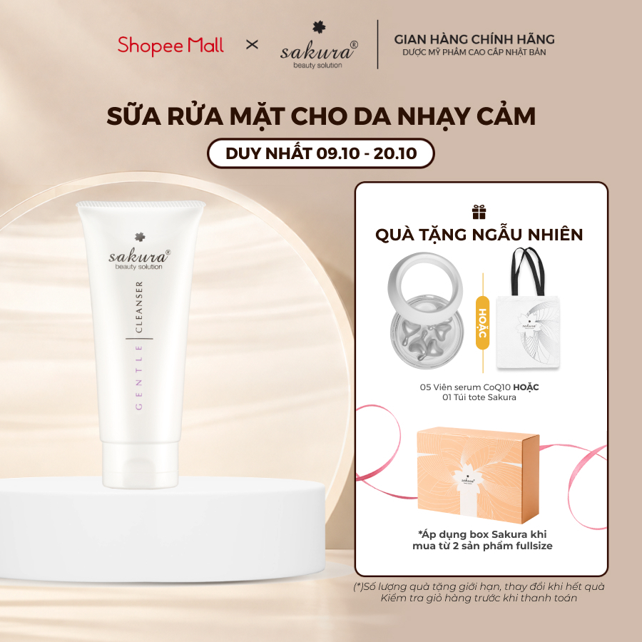 Sữa rửa mặt chăm sóc da nhạy cảm Sakura Gentle Cleanser 100ml