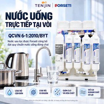 Máy Lọc Nước Để Gầm FORSETI FWP-888-X10 10 Cấp Lọc Công Suất 15 lít/h Bình áp 8 Lít, Bảo Hành 3 năm