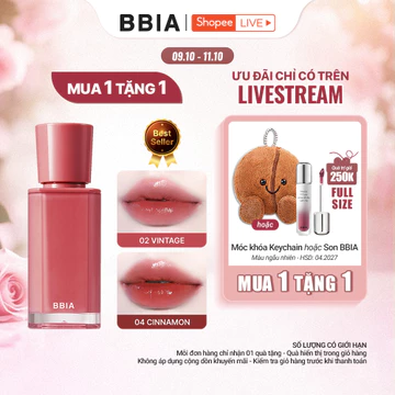 [LIVESTREAM] Son tint bóng căng mọng, trong trẻo BBIA Glow Tint