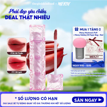 Son tint Merzy mịn lì, bền màu fit môi tự nhiên Merzy Water Fit Blur Tint thegioiskinfood