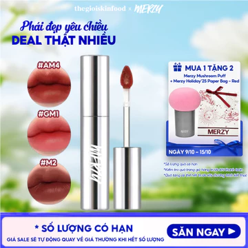 [Merzy Glam Vỏ Bạc] Son kem lì Merzy mềm mịn lâu trôi The Glam Mellow Tint 4g ThegioiSkinfood