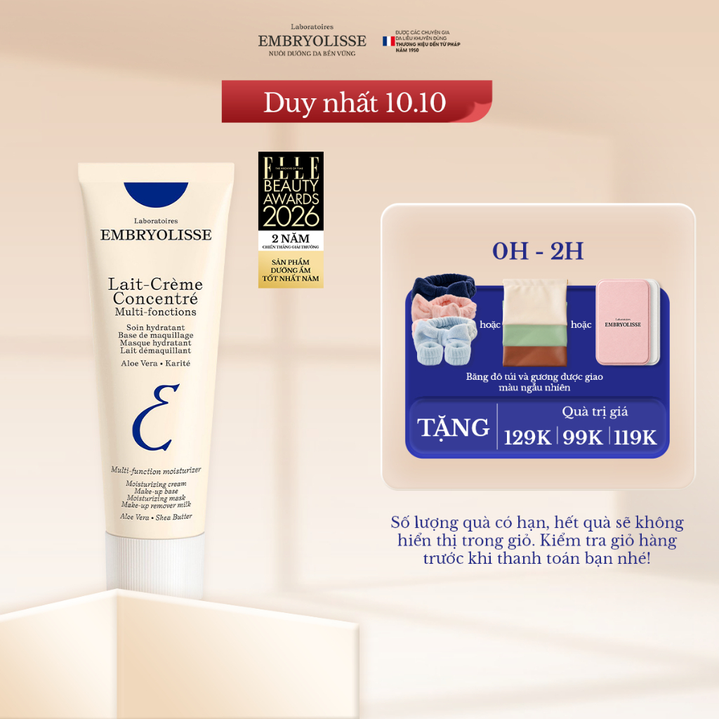 Kem Dưỡng Ẩm Phục Hồi Embryolisse Lait Creme Concentre 5ml - 15ml - 30ml - 75ml