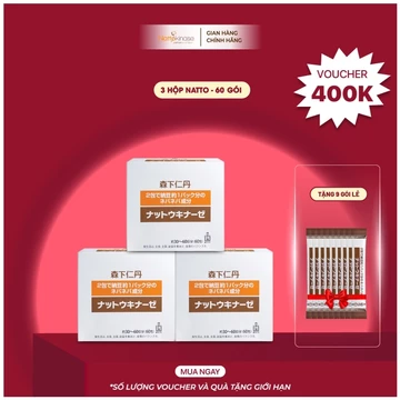 NATTOKINASE Jintan Nhật Bản NATO010 - Hỗ trợ người mỡ máu - Phân loại Combo 3 hộp, 60 gói/1 hộp