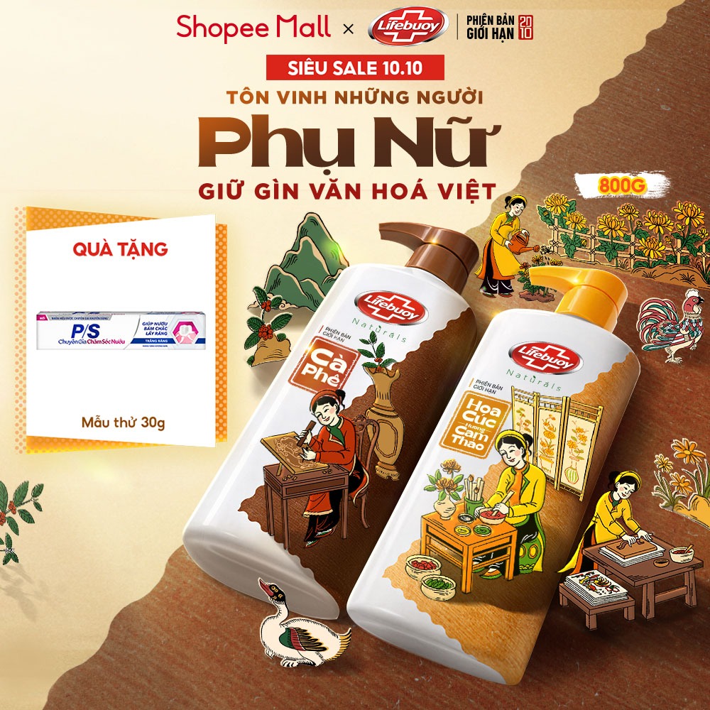 [PHIÊN BẢN GIỚI HẠN 20/10] Sữa Tắm Lifebuoy Hoa Cúc & Cà Phê 800G | BigBuy360 - bigbuy360.vn