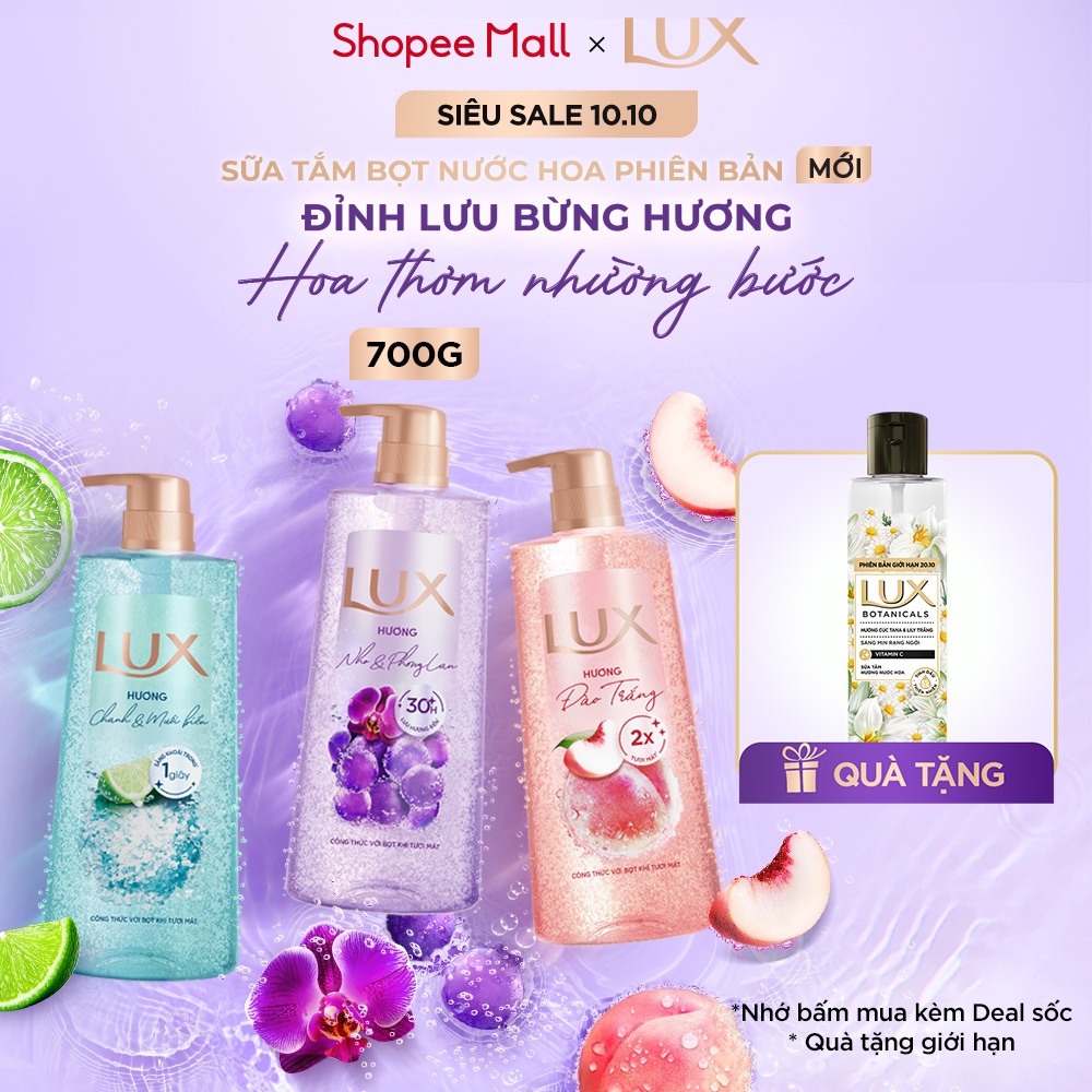 LUX Sparkling Sữa Tắm Bọt Hương Nước Hoa Tươi Mát 700g | BigBuy360 - bigbuy360.vn