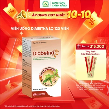 Combo 2 lọ viên uống dây thìa canh Diabetna Ích Nhân hỗ trợ dành cho người tiểu đường