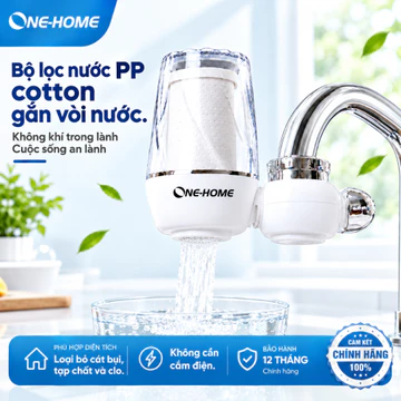 Đầu Lọc Nước Gắn Vòi ONE-HOME, Bộ Lọc Nước Lõi Bông PP, Gắn Trực Tiếp Vòi Nước, Lọc Cặn, Dùng Cho Nước Sinh Hoạt