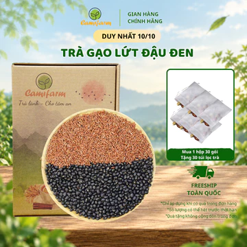 Trà gạo lứt đậu đen Camifarm gạo lứt huyết rồng đậu đen xanh lòng thanh nhiệt lợi sữa tốt cho mẹ và bé