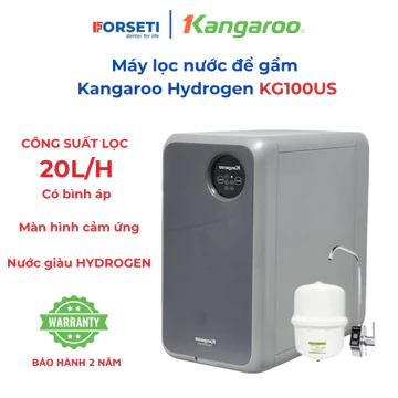 Máy lọc nước để gầm Kangaroo Hydrogen KG100US - Thông minh, Mẫu Mới - Công suất lọc 20L/H - Bảo hành 2 năm