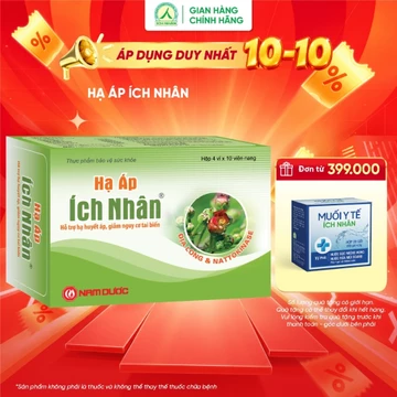 Viên uống Hạ Áp Ích Nhân chiết xuất dược liệu - duy trì áp huyết, giảm nguy cơ tai biến - hộp 40viên