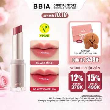 Son thỏi tint bóng căng mọng, dưỡng ẩm mềm mịn BBIA Ready To Wear Water Lipstick 3g