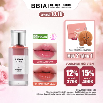 Son tint bóng lâu trôi, dưỡng ẩm, màu trong veo BBIA L'eau Tint 4.5g