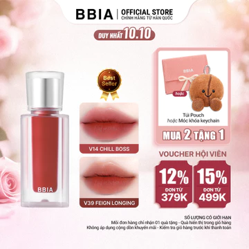 Son kem nhung thuần chay, nhẹ môi BBIA Last Velvet Tint V Edition 5g