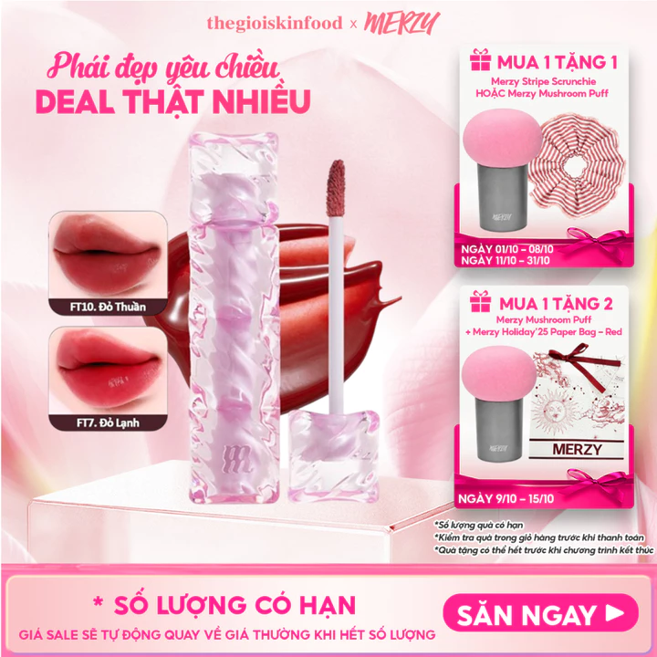 Son Tint Merzy Lì Mờ Mịn, Fit Môi Tự Nhiên Water Fit Blur Tint 3.7g ThegioiSkinfood
