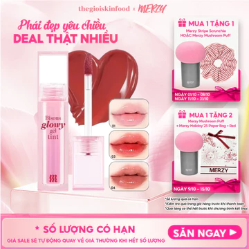 Son Bóng Merzy Pha Lê Căng Mọng, Bền Màu Bisous Glowy Gel Tint 4g ThegioiSkinfood