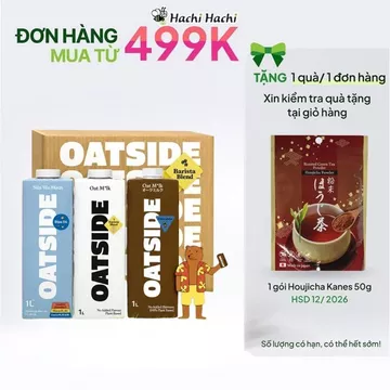Thùng sữa oatside, sữa yến mạch Oatside Baritsta Blend, sữa hạt không chứq lactose, không chất làm ngọt