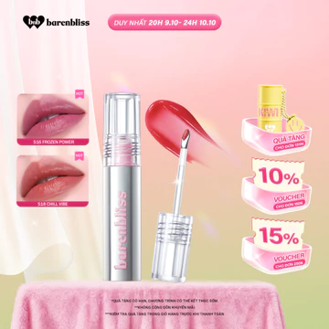 [New] Son tint bóng barenbliss Peach Makes Perfect Lip Tint lâu trôi không lem dính bền màu 3ml