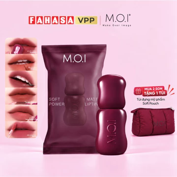 [Mua 2 Tặng Quà] Son Tint Lì M.O.I Soft Power 4gr - Chất Son Mịn Lì, Mỏng Nhẹ, Lên Màu Chuẩn