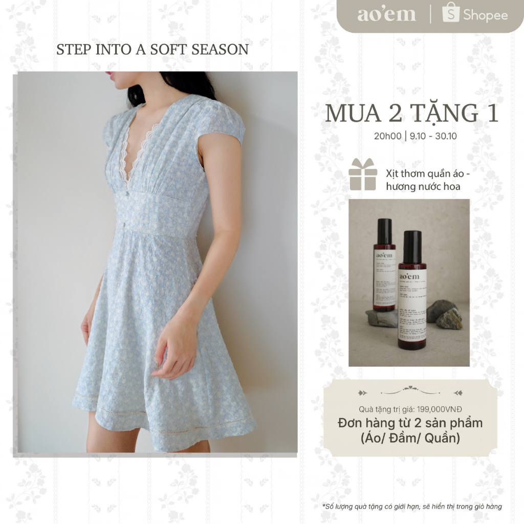 AO'EM STUDIOS | OLIVIA DRESS – ĐẦM NGẮN DÁNG CHỮ A FORM ÔM THOÁNG MÁT