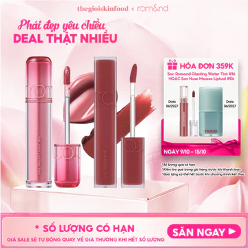 [rom&nd] Combo Son Tint Romand The Juicy Lasting Tint + Son Kem Blur Fudge Tint thegioiskinfood