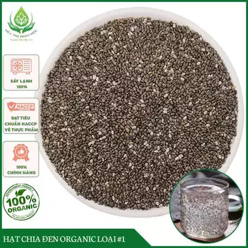 ✅[CHÍNH HÃNG] Hạt Chia Đen Organic 100gr Hạt Chia Giảm Cân Hữu Cơ Hàng Chuẩn Chất Lượng Date Mới